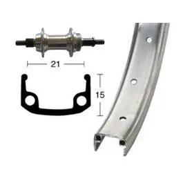 Gratis Versand Bike Parts Hinterlaufrad (26" | 1,9" | 6/7-fach | Starr | 36 Loch | silber)