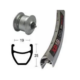 Bike Parts Vorderlaufrad (28" | 1,75" | Nabendynamo DH3N31 | silber) Zertifiziert