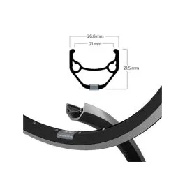 Ryde ZAC 421 21-622 Felge (32 Loch | VL 8.5mm | schwarz) Sofort Bestellen