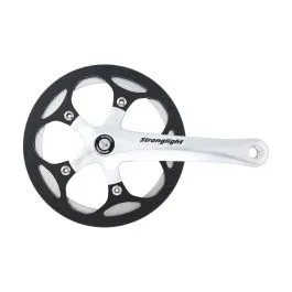 Echt Stronglight Impact R Kettenradgarnitur Rohloff (170mm | 44 Zähne | schwarz / silber)