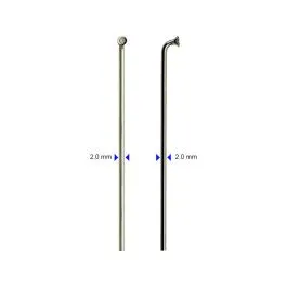 Preisknaller Messingschlager M28351801 Speichen (286 x Ø 2.0mm | 100 Stück | silber)