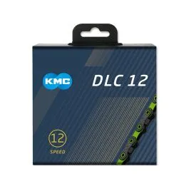 KMC DLC12 Fahrradkette (126 Glieder | schwarz / grün) Versand Am Gleichen Tag