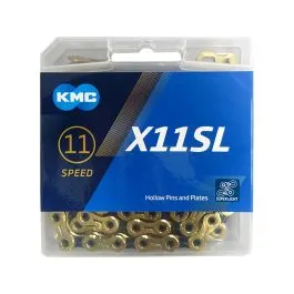 Sale KMC X11SL Fahrradkette (118 Glieder | gold / schwarz)