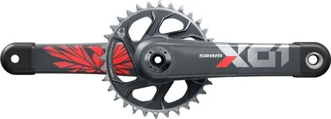 Billig Sram X01 Eagle 12V SuperBoost+ Direct Mount Lunar Oxy Red Kurbelgarnitur 32 Zähne (ohne Koffer)