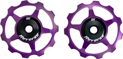 Billig Paar Reverse Pulleys Steel Bearings 7-12 Speeds Purple