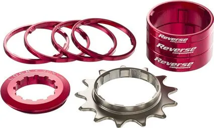 Kit Single Speed Reverse Rot / Ritzel 13 Zähne Rot Meistverkauft
