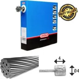 Elvedes Kit of 100 Gear Cable 2250 1x19 Stainless 1.1 with Head N4x4 Top-Preis