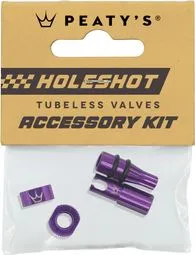 Peaty's Tubeless-Ventilkappen V2 Holeshot Fast Flow Lila Kostenfreie Lieferung