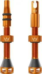 Peaty's Holeshot Fast Flow Tubeless-Ventile in Mango-Orange Sale