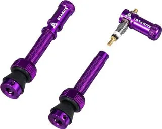 Mega-Angebot Paar Granite Design Juicy Nipple 45 mm Tubeless-Ventile mit lilafarbenen Demontierstopfen