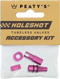 Kostenloser Rückversand Peaty's Tubeless-Ventilkappen V2 Holeshot Fast Flow Punch Pink