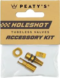 Angebot Peaty's Tubeless-Ventilkappen V2 Holeshot Fast Flow Gold