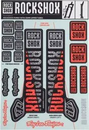 Mega-Angebot RockShox Aufkleber Kit Troy Lee Design 35mm Silber / Orange
