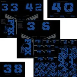 Zertifiziert Fox Racing Shox Sticker Kit Gabel und Dämpfer Blau