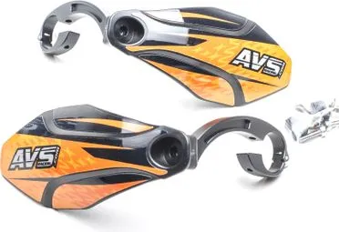 AVS Handprotektoren Orange / Schwarz Grafik-Kit Nur Heute