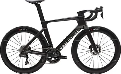 Highlight Van Rysel RCR-F Pro Rennrad mit Shimano Dura-Ace Di2 12-Gang-Schaltung, 700 mm, Schwarz, Carbon Raw Signature