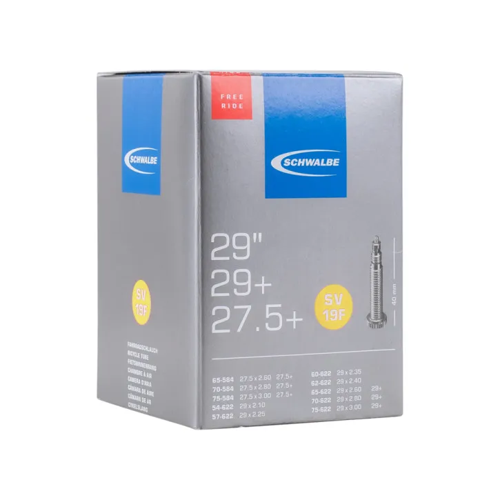 Schwalbe Fahrradschlauch Nr. 19F Freeride (27.5"/29") SV 40 mm Versand Am Gleichen Tag