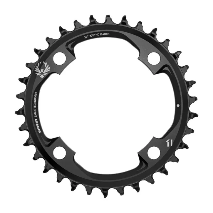 Sram Kettenblatt X-Sync Eagle Stahl 0 mm Offset 34T. schwarz Neu Im Sortiment