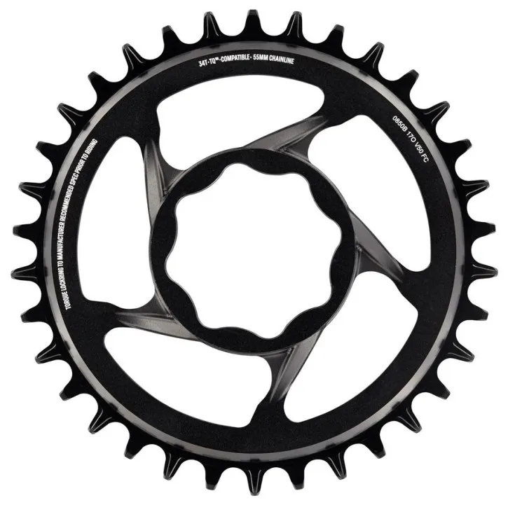 e-thirteen Kettenblatt E-Spec für TQ Direct Mount 34T. black Begrenztes Angebot